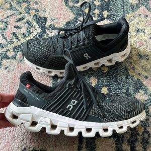 On Running Women's Cloudswift Sneakers Black White Shoes